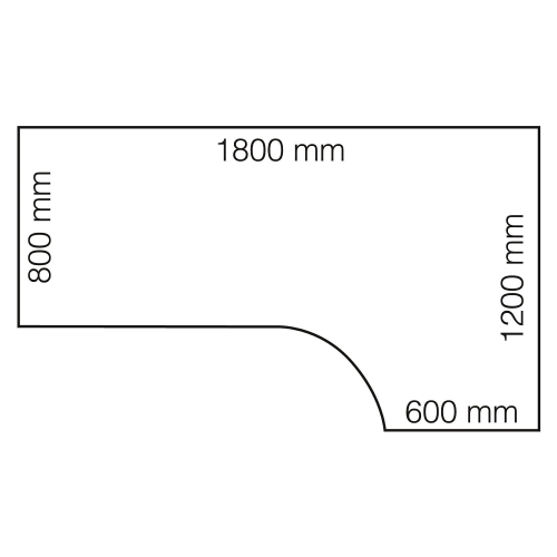 Biurko Ergonomiczne Flexus, Prawe, 1800x1200x720 Mm, Laminat, Buk