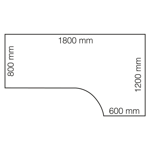 Biurko Ergonomiczne Flexus, Prawe, 1800x1200x720 Mm, Laminat, Szary