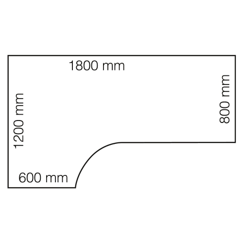 Biurko Ergonomiczne Flexus, Lewe, 1800x1200x720 Mm, Laminat, Biały