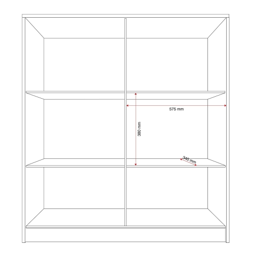 Szafa Z Drzwiami Przesuwnymi Flexus 1325x1200x415 Mm, Szary, Biały