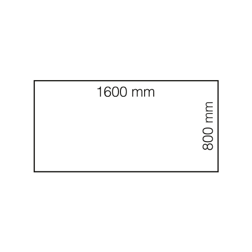 Biurko Modulus, Rama O, 1600x800 Mm, Czarny, Biały