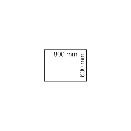 Biurko Modulus, 4 Nogi, 800x600 Mm, Biała Rama, Czarny