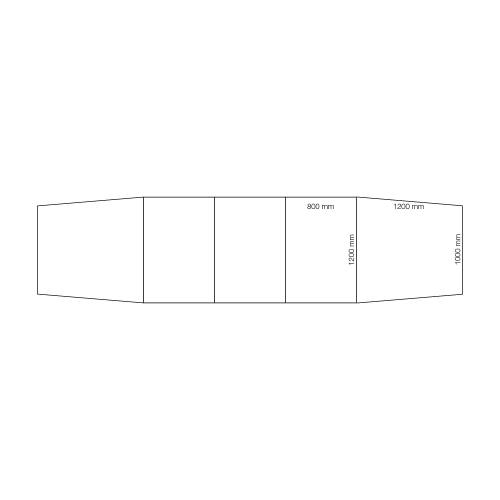 Stół Konferencyjny Modulus 4800x1200 Mm, Rama T, Srebrna Rama, Czarny