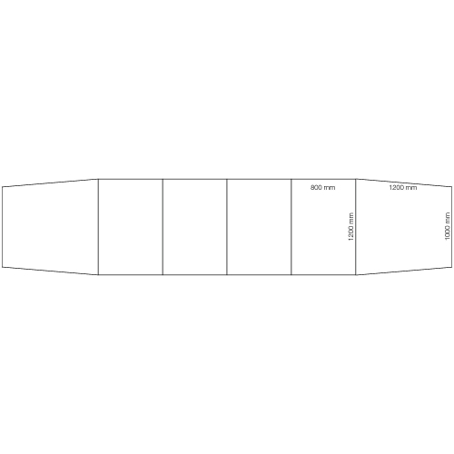 Stół Konferencyjny Modulus 5600x1200 Mm, Rama T, Biała Rama, Dąb