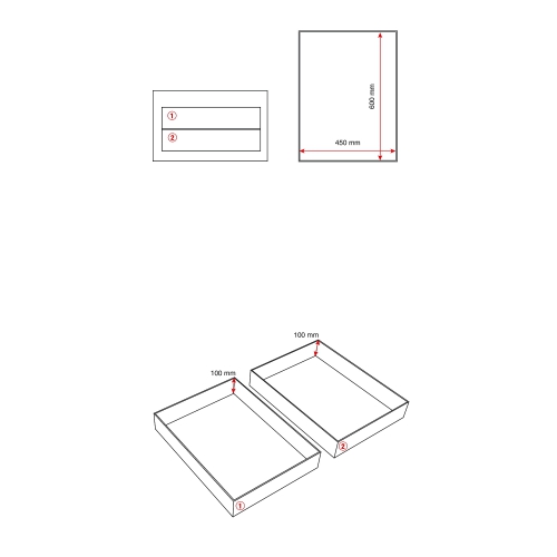 Szafka Narzędziowa Solid, Do Stołu Roboczego, 2 Szuflady, 330x535x670 Mm