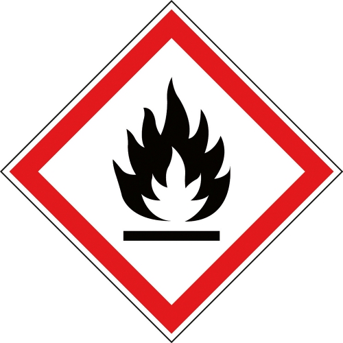 Oznaczenie Ghs: Substancje łatwopalne, Samoprzylepny Poliester, 100x100 Mm, 4 Sztuki