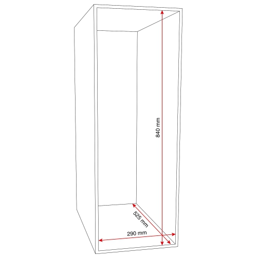 Szafa Schowkowa Classic, 2 Schowki W Pionie, 4 Moduły, 1740x1200x550 Mm, Szary