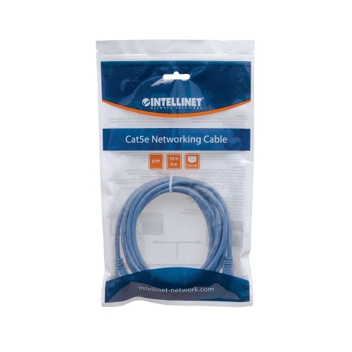 Patch Cord Cat5e Utp 0,5m Niebieski 100% Miedź