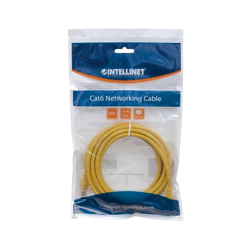 Patch Cord Cat5e Utp 1.0m żółty 100% Miedź