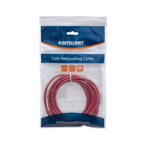 Patch Cord Cat5e Utp 10m Czerwony 100% Miedź