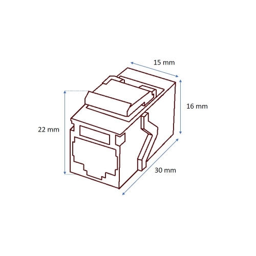 Adapter Zatrzaskowy Keystone Rj45 Stp, Cat.6a