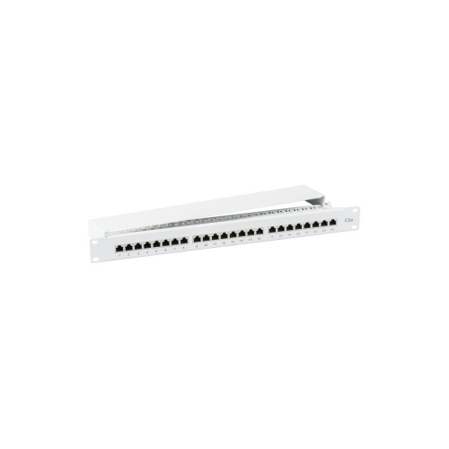 Patch Panel 1u Rack 19 Stp 24x Rj45 Cat5e, Szary