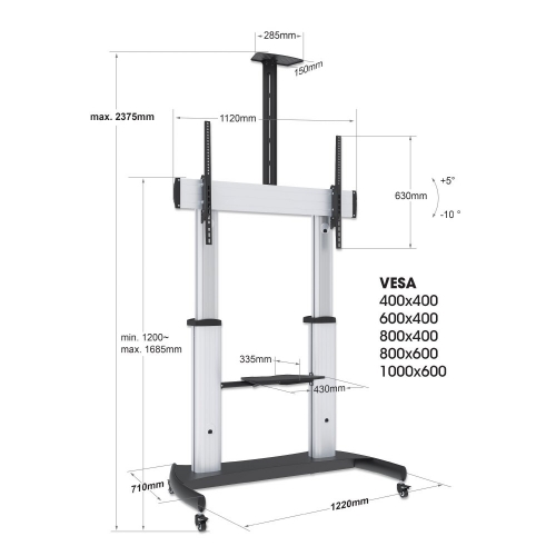 Mobilny Stojak Do Telewizora Led/lcd/pdp 60-100 Cali 100kg