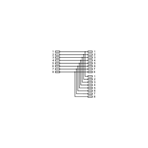 Adapter Trójnik Rj45 8p8c/2x8p8c M/f