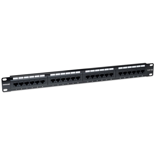 Panel Krosowy Patchpanel 1u Rack 19 Utp 24x Rj45 Cat5e