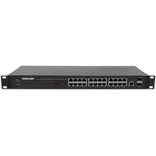 Giga Switch 24x Rj45 + 2x Sfp Web-smart Vlan Qos Rack