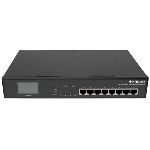 Switch Gigabit 8xrj45/4x Poe, Wyświetlacz Lcd