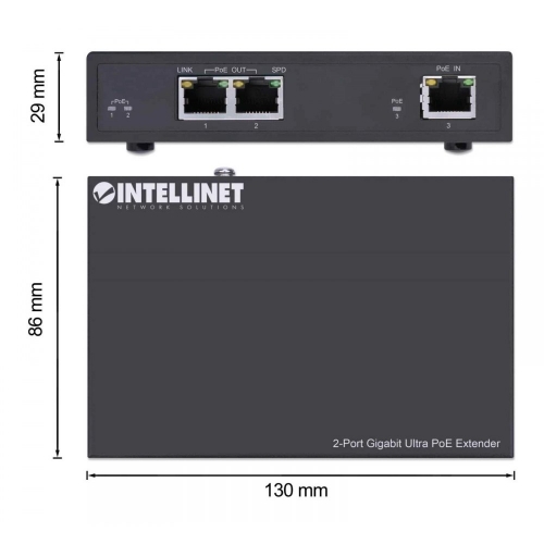 Extender Ultra Poe 2-portowy Gigabit 802.3at/af