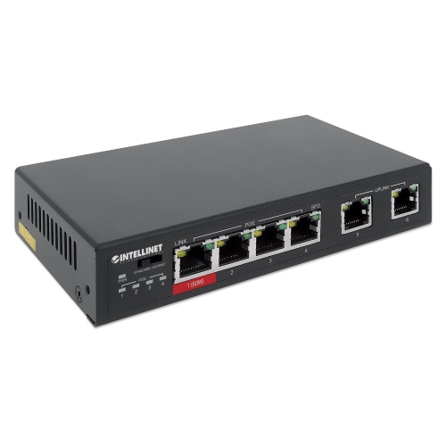 Switch 6 Portów Rj45 10/100 W Tym 3x Poe I 1x High-power Poe