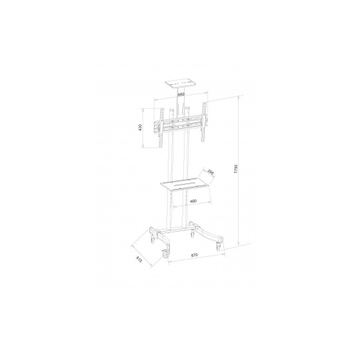 Stojak Mobilny Tv Led/lcd/pdp 32-70 Cali 40kg Regulowany