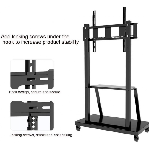 Stojak Mobilny Tv Led/lcd/pdp 55-100 Cali 150kg Z Półką