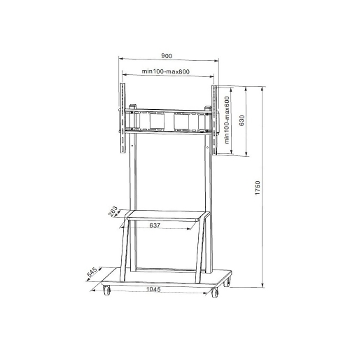 Stojak Mobilny Tv Led/lcd/pdp 55-100 Cali 150kg Z Półką