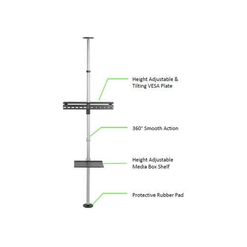 Podłogowo-sufitowy Uchwyt Tv Led/lcd 37-70 Cali 30kg 2700mm