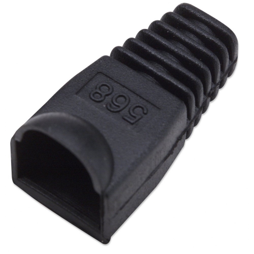 Osłonka Wtyku Rj45 6.2mm Czarna 10 Sztuk