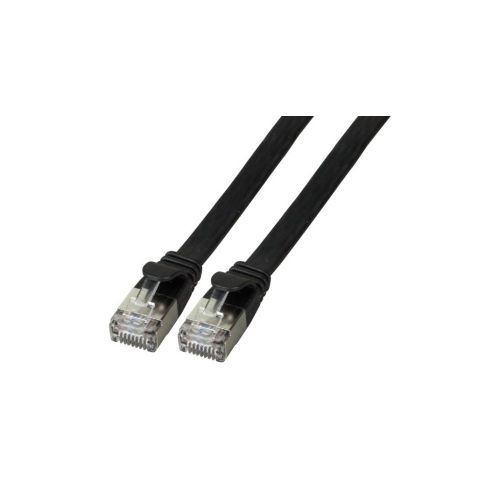 Patchcord Płaski U/ftp 0,5m Cat.6a Czarny