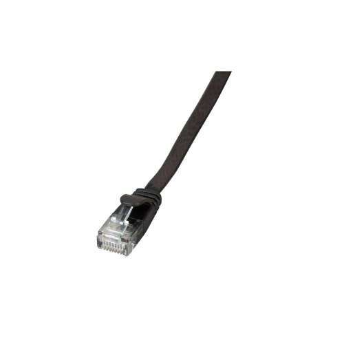 Patchcord Płaski Utp 5m Cat.6a Czarny