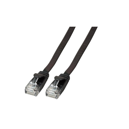 Patchcord Płaski Utp 5m Cat.6a Czarny