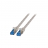 Patchcord Sftp 0,15m Cat6a Superflex Szary Na Kablu Cat7